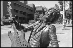Statue von Hendrix in Seattle