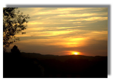 Abendrot im Bayrischen Wald