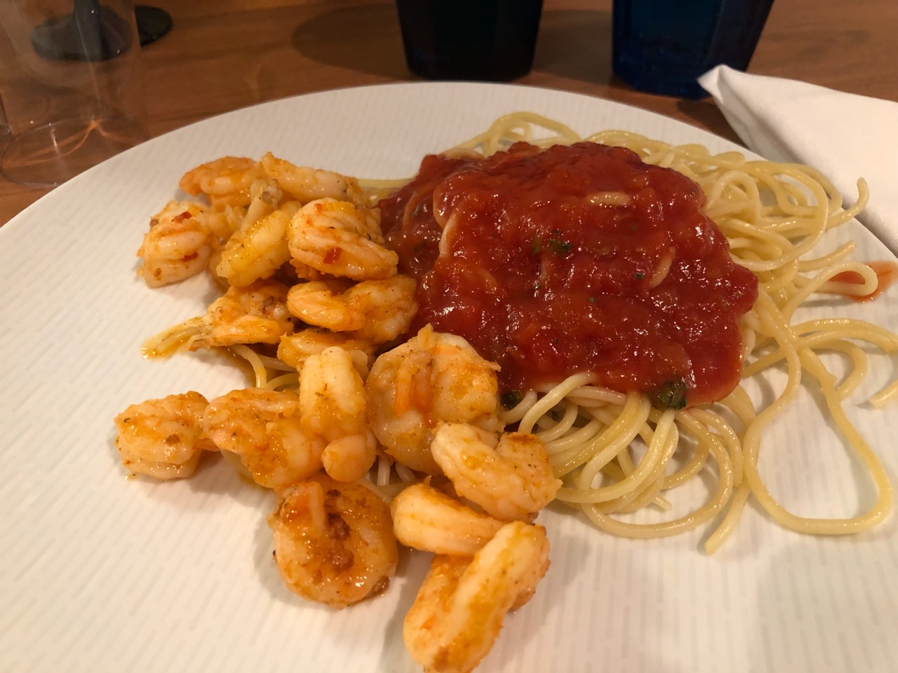 Spaghetti mit Scampi 