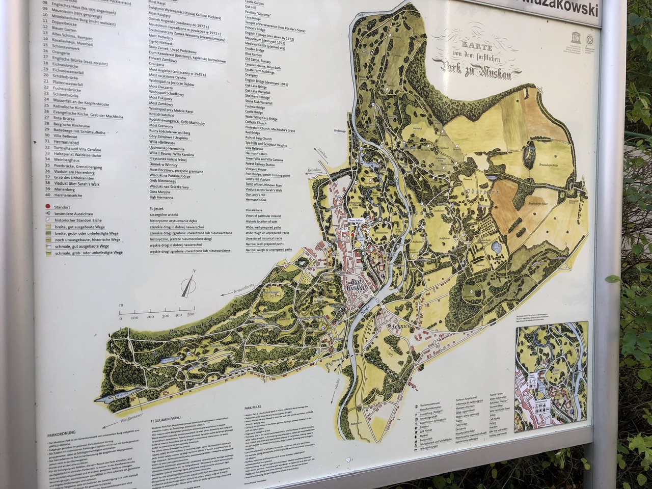 Karte vom Park 
