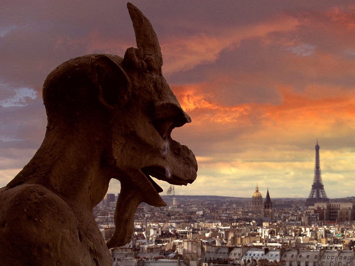 Gargoyle Blick von Notre-Dame Gargoyle Blick von Notre-Dame