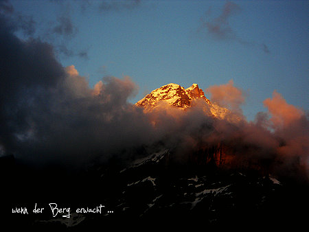 Alpenglühen am Eiger