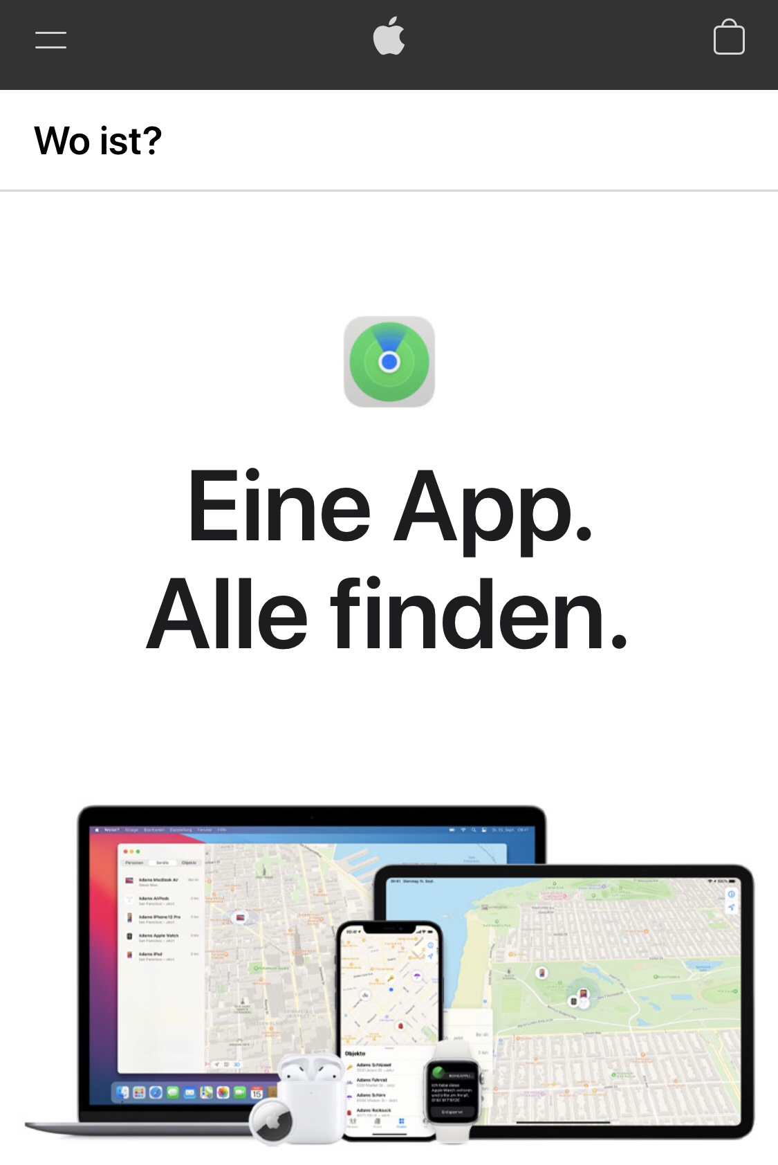 Apples wo ist App 